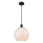 Innovations LG Farm Wire 10" Mini, AMB/Black/Frost Sphere - 516-1P-BK-G121-10CSN