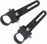 2 Pcs 1"-3" Bull/Roll Bar Mount Bracket Clamps Holder Aluminum Alloy Black Style LED Car Truck Off Road Work Light with 2 L Shaped Wrench & 2 Sponge Pads (1.25 inches)