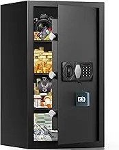 6.5 Cub Extra Large Home Safes Water and Fireproof, Anti-theft Safe Box with Removable Shelf, Digital Fire Proof Safe for Home Money Jewelry Valuables