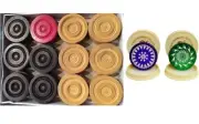 24 Carrom wooden Coins + 2 Carrom Striker HQ