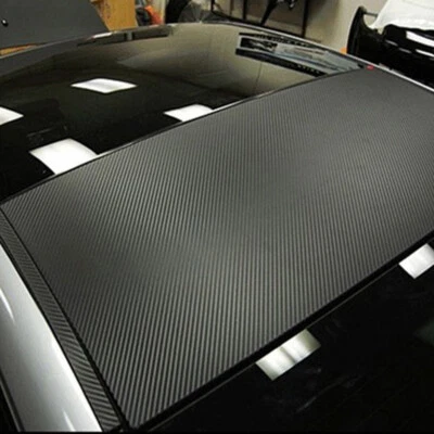 3D Car Interior Accessories Panel Black Carbon Fiber Vinyl Wrap Sticker Decal (for: Fiat)