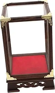 GOOHOCHY Transparent Display Box Display Case Curio Cabinet Desktop Stand Display Cabinet Boxes for Collectibles Transparent Cover Clear Boxes Desktop Display Rack Model Holder Glass