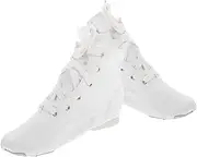 [LIFKOME] Dance Shoes for Women Canvas Jazz Dance Boots Ankle Boots High Top Ballet Shoes Comfortable for Boys and Girls White