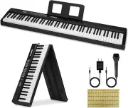 MOSEN 88 Keys Full Size Portable Piano Keyboard for Beginner, Semi-Weighted Fold