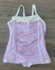 Janie and Jack Baby Girls Pineapple Bathing Suit Purple Size 0 to 3 Months New