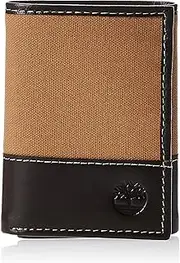 [Timberland] mens D28221 Canvas & Leather Trifold Wallet Wallet