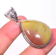 Natural Fine Art - Mookaite 925 Sterling Silver Bali Pendant 1.95" P1641-280