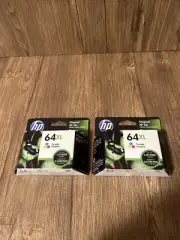 HP 64XL TRI-COLOR INK NEW IN BOX FREE SHIPPING Set Of 2 Ink Carts