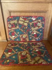 Set of 2DEBBIE MUMM Quilt Placemats Christmas Never Used