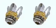 (2 PACK) REAN NYS230 1/4" Stereo Open Circuit Panel Mount Jack w/ Solder Tabs