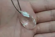 1 PC ASFOUR CLEAR CRYSTAL ALMOND DROP PRISMS FENG SHUI 1 1/2" #T-2430K
