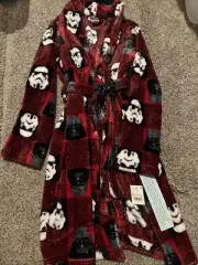 Star Wars Belted Robe Kids M Boys, Darth Vader Storm Troopers, Red