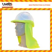 Uveto HI VIS YELLOW Micro Mesh Hard Hat Flap Safety Helmet Attachment (HHFMYW)