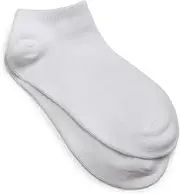 [Jefferies Socks] Big Boys'Liner Socks (Pack of 4) - White - 5-6½