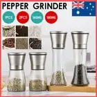 Stainless Steel Salt and Pepper Grinder Manual Mills Shaker For Glass Kitchen AU