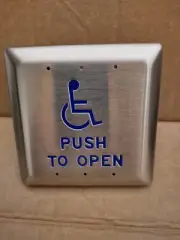 Push plate with surface box , Stainless steel , vandalism resistant design.