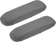 uxcell Chair Armrest Slipcovers Covers, 32 x 8mm Polyester Removable Seat Hand Rest Protector for Office Chairs Desk Chair(Gray)