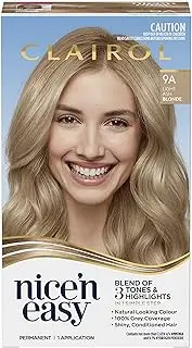 Clairol Nice 'N Easy Permanent Colour 9A Natural Light Ash Blonde, 100% Grey Coverage, Natural Looking Hair Colour