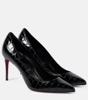 [Christian Louboutin] Christian Louboutin Kate 85 croc-effect leather pumps AU 10 black