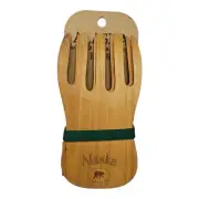 New Grand Alaska Wooden Bear Claws Salad Maker Forks Utensils Etched New Wrapped
