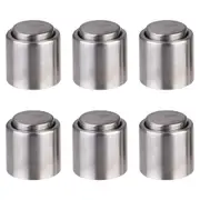 6PK Bartender Stainless Steel Wine Bottle Stopper Resealaer Cap Saver Silver