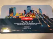 Derwent Procolour Pencils Drawing Art Metal Tin 36 Count