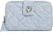 [Vera Bradley] Women's Cotton Turnlock Wallet with RFID Protection, Sweet Garden Lace, One Size