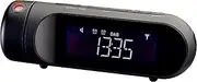 Majestic RS 119P DAB DAB/DAB+/FM Radio Alarm Clock LCD Display, Projection Adjustable, USB Charging Port, Alarm Clock with Two Alarms and Three Ringtones, Black