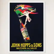 Galrie John Hopps and Sons Vintage Mazzara Del Vallo Advertising Poster Art, White Frame, A2 42 x 60cm (16 x 24inch)