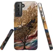 For Samsung Galaxy S22+ Plus Tough Protective Cover, Mysterious Golden Tree