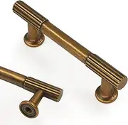 [Asidrama] 10 Pack 3 Inch(76mm) Antique Brass Cabinet pulls Kitchen Cabinet Handles, Cabinet Pulls Kitchen Cabinet Hardware for Cupboard Drawer Pulls
