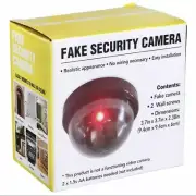 Single Dummy Camera Fake Security CCTV Dome Camera with Flashing Red LED Light