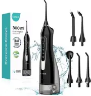 Water Dental Flosser Teeth Pick: 300ML Rechargeable Travel Irrigation Cleaner