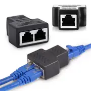 RJ45 Ethernet LAN Network Y Splitter Cable Double Adapter Connector CAT5/6/7 OZ