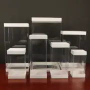 2/10pcs Wedding Party Favour Clear PVC Box Bomboniere Doll Gift Display Boxes
