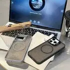 For iPhone 13 15+ 16e 16 Pro Max 12 11 Magnetic Case Heat Dissipation Lens Stand