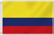 2×3 FT Colombia Flag,60×90 Medium Size Colombians National Decor,Double Side Digital Printed 150D Polyester Banner With Canvas Header Brass Grommet