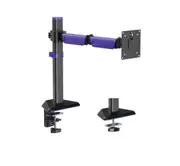 Brateck LDT89-C012 Amethyst Articulating Gaming Monitor Arm Matte Black, Fit Screen Size: 17'-40' Up to 12 KG, VESA 75x75,100x100 LDT89-C012