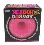 Nee Doh Donut Neon Orange Swapable Pink Faux Sugar Frosting Stress Relief Ball