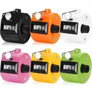 6 Pack Hand Tally Counter 4 Digit Mechanical Palm Clicker Plastic Hand Held Counter Clicker with Metal Finger Ring