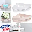 Shelf Triangle Shower Rack White Caddy Storage Wall Mount Holder Bathroom Corner