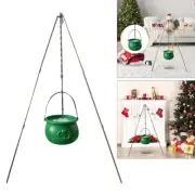 Halloween Witch Kettle Christmas Cauldron Outdoor Decor with Tripod and Lights