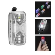 Nextorch UT41 LED EDC Police Flashlight Shoulder Warning Emergency Light with 6 Light Sources Type-C Rechargeable LED Si