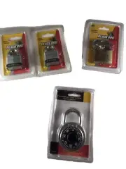 Padlocks Black Dog Solid Brass Keyed & 2 Small Padlocks Keyed & Combination Lock