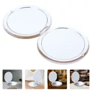 Folding Vanity Mirror Hand Held Pocket for Bride Travel Magnification