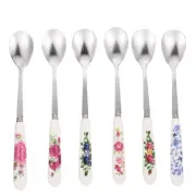 6 Pcs Retro Decor Coffee Whisk Stainless Steel Mixing Spoon Honey