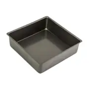 Bakemaster Loose Base Carbon Steel 25cm Square Cake Pan Oven Baking Mould Grey
