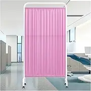 Rolling Privacy Screen,6ft Tall Standing Door Partition,1-5 Panels Temporary Fence Room Seperating Divider for Ward Lobby Office Beauty Salon(Color 5,3-Panel)