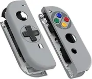 [eXtremeRate] SFC SNES Classic EU Style Joycon Handheld Controller Housing (D-Pad Version) Colorful Buttons, Replacement Shell Case for Nintendo Switch & Switch Oled Joy-Con – Console Shell NOT Included