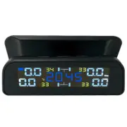 Car Tire Pressure Monitoring System LCD Solar Wireless TPMS 4 External Sensors (for: Fiat)